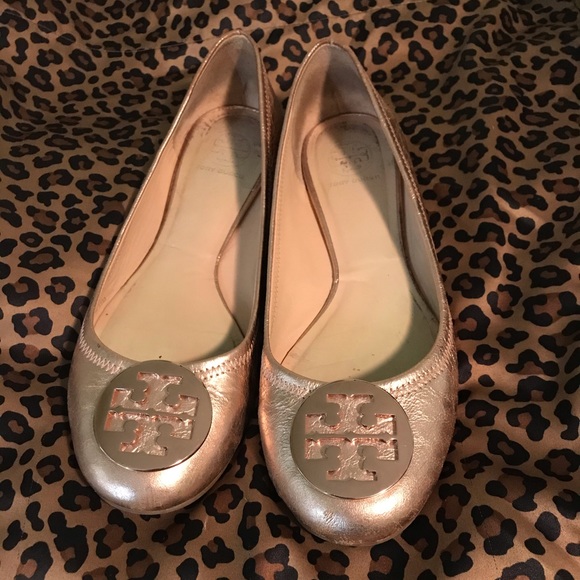 Tory Burch Rose Gold Flats - Picture 3 of 5